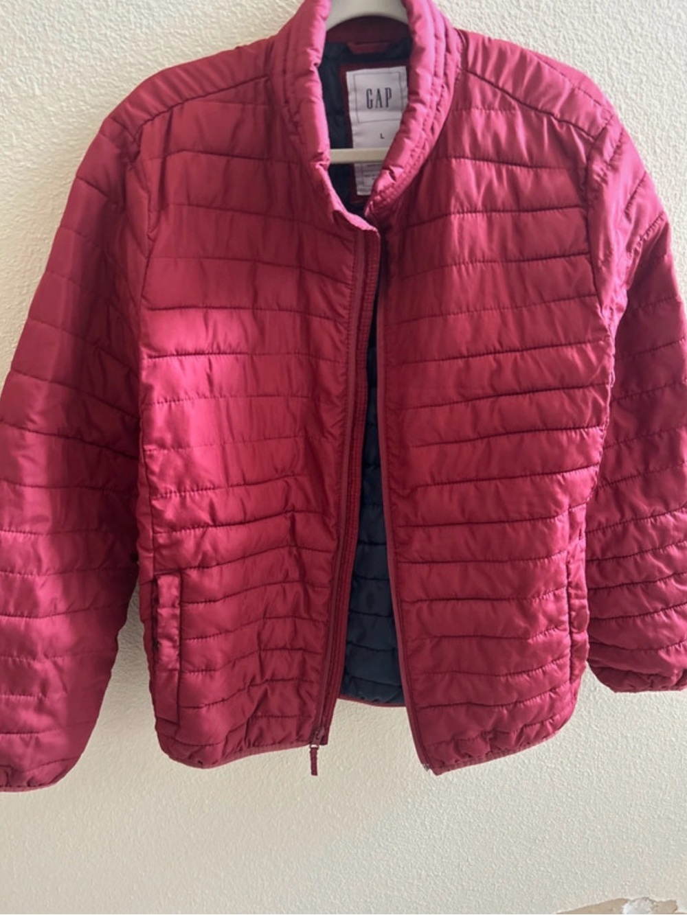 GAP Quilted Puffer Jacket in Rose